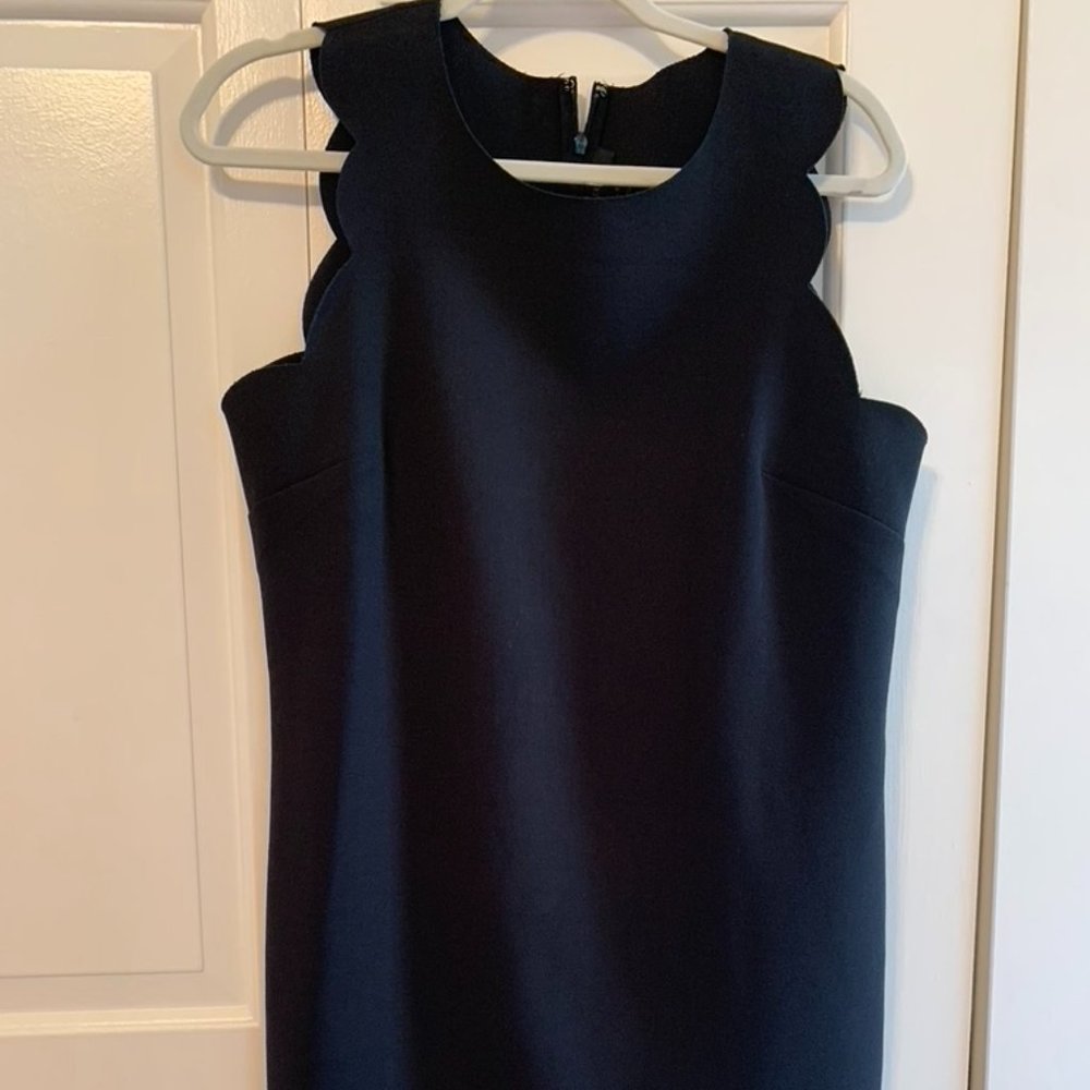 Black Scalloped J.Crew Dress